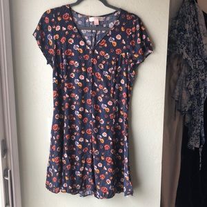 Navy floral dress